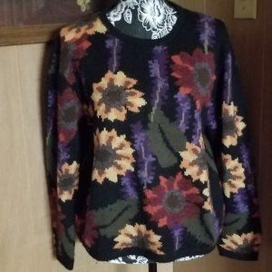 Vintage Alpaca Handknit Sweater, Crewneck, Women's sz L